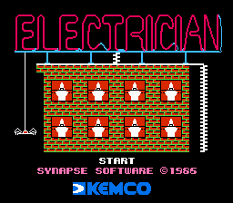 Electrician title screen for Famicom Disk System